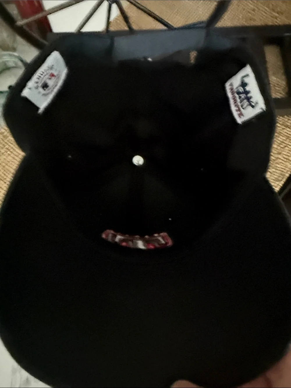 Black Baseball Cap with Embroidered 'T' Logo